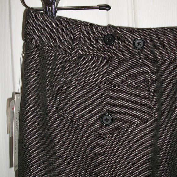 LARRY LEVINE Cropped Tweed Pants Black & White NWT - Picture 4 of 8